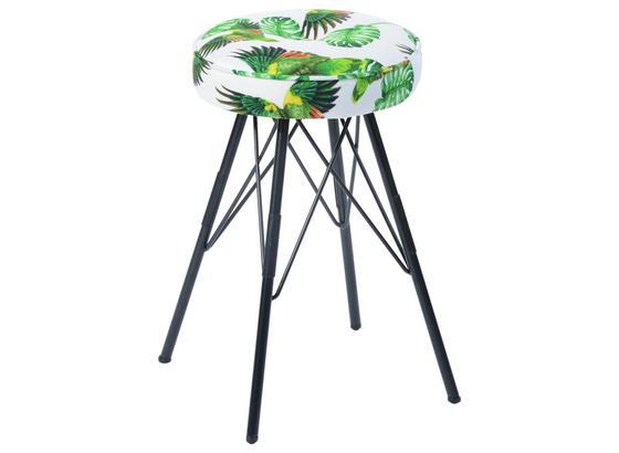 Hocker Kira Vogeloptik - Schwarz/Weiß, MODERN, Textil/Metall (30/51cm) Hocker Kira Vogeloptik - Schwarz/Weiß, MODERN, Textil/Metall (30/51cm)