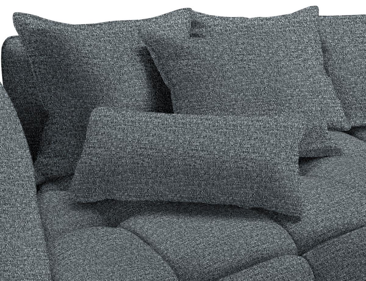 Boxspringová pohovka SOFI, šedá - šedá/černá, Moderní, textil (294/93/152cm) - Premium Living