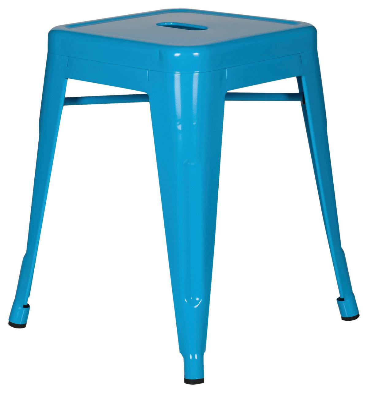 Hocker Vantaggio Stahl Hellblau H: 46 Cm Stapelbar - Hellblau, Basics, Metall (39/46/39cm) - MID.YOU