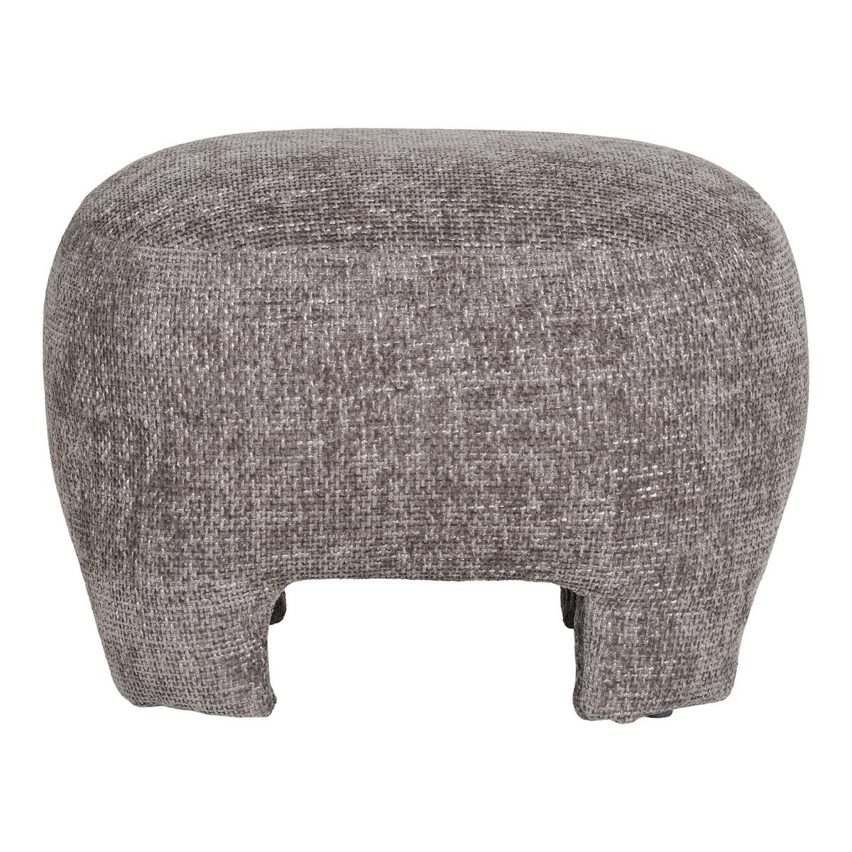 Pouf Nazare Grau, B/h/t: 53x38x41cm - Grau, Basics, Textil (53/38/41cm)
