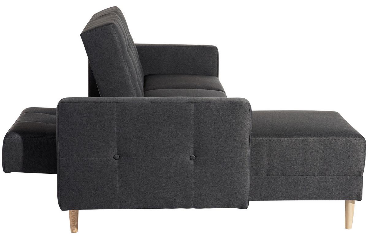 Ecksofa Mit Schlaffunktion Easy Relax Graphitfarben - Eschefarben/Graphitfarben, MODERN, Textil (223/152cm) - Max Winzer