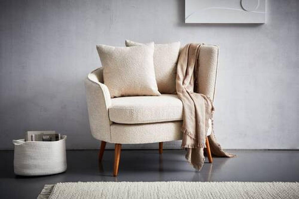 Polstersessel Miranda Boucle Beige - Beige/Naturfarben, KONVENTIONELL, Textil (106/88/83cm) - Max Winzer