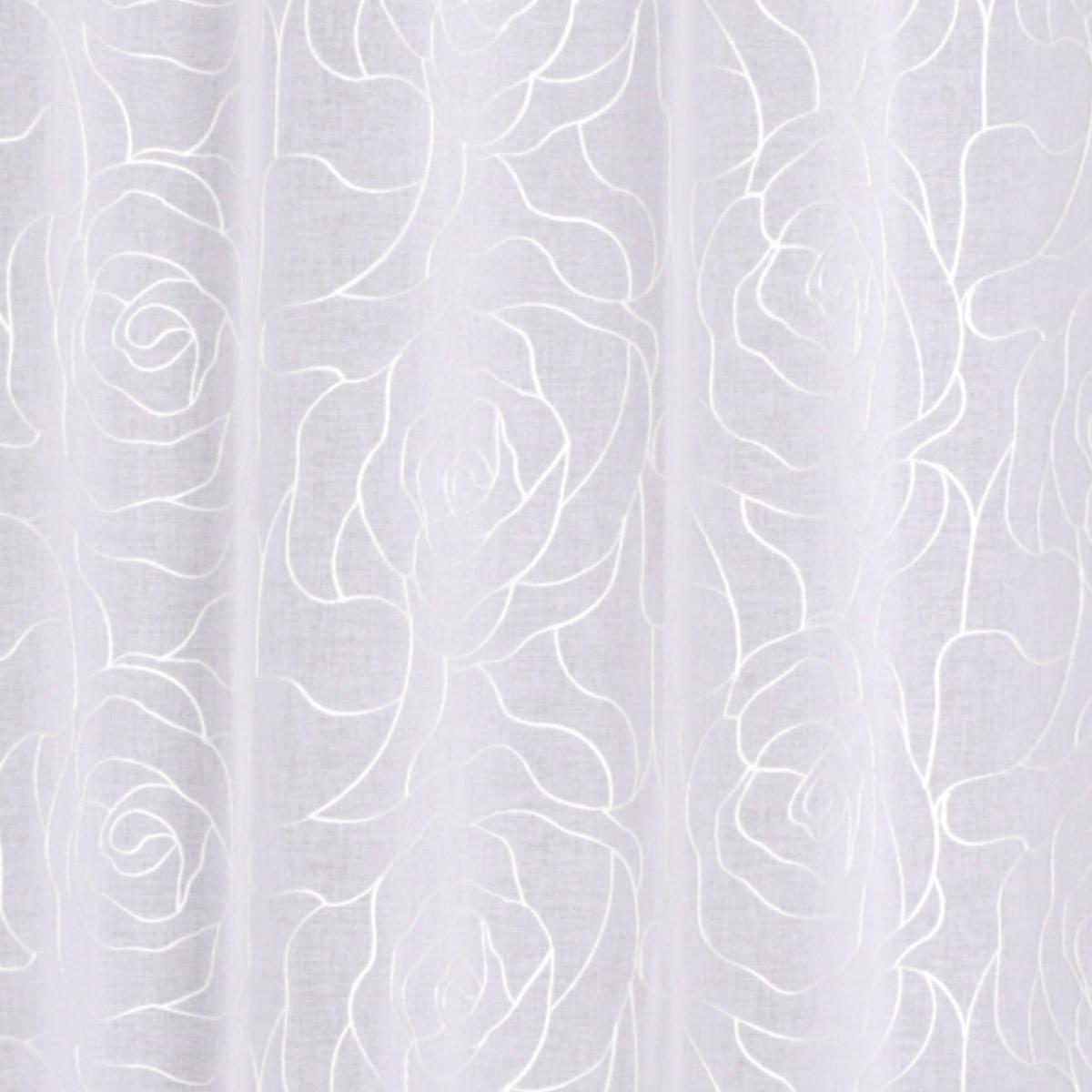 Vorhang Mit Ösen Laurena 140x245 Cm Weiß - Weiß, MODERN, Textil (140/245cm) - Luca Bessoni