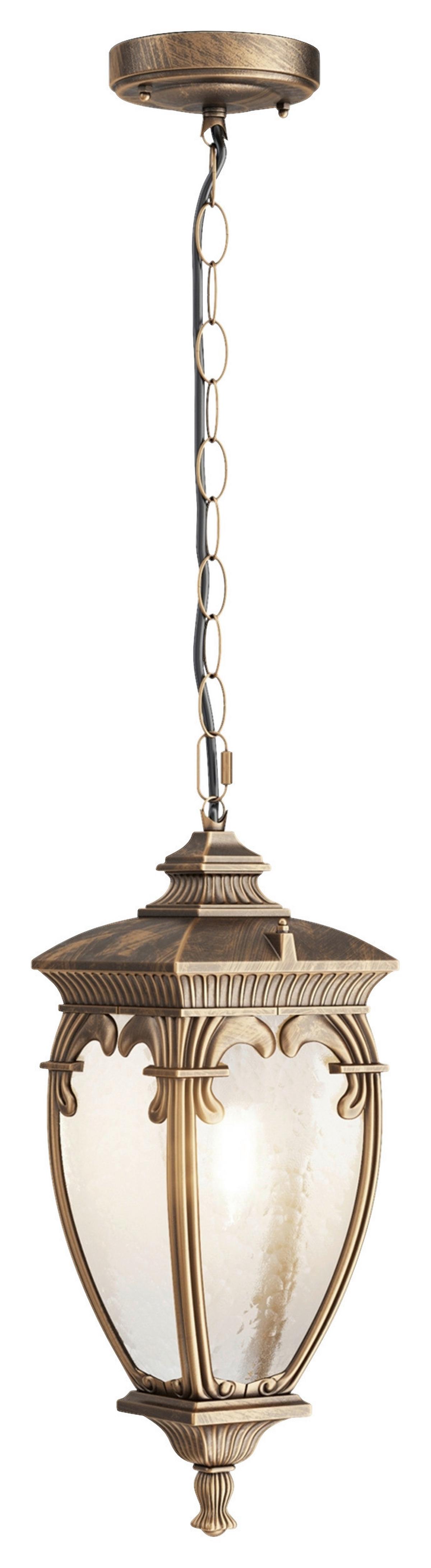 Außenleuchte Fleur - Goldfarben/Schwarz, Basics, Glas/Metall (40/40/15cm) - MAYTONI