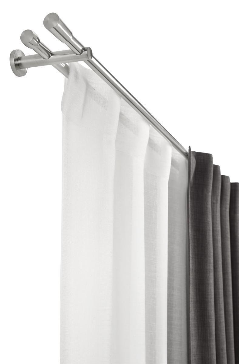 sada tyčí na závěsy MARIE-TOP, 240cm - barvy nerez oceli, kov (240cm) - Modern Living