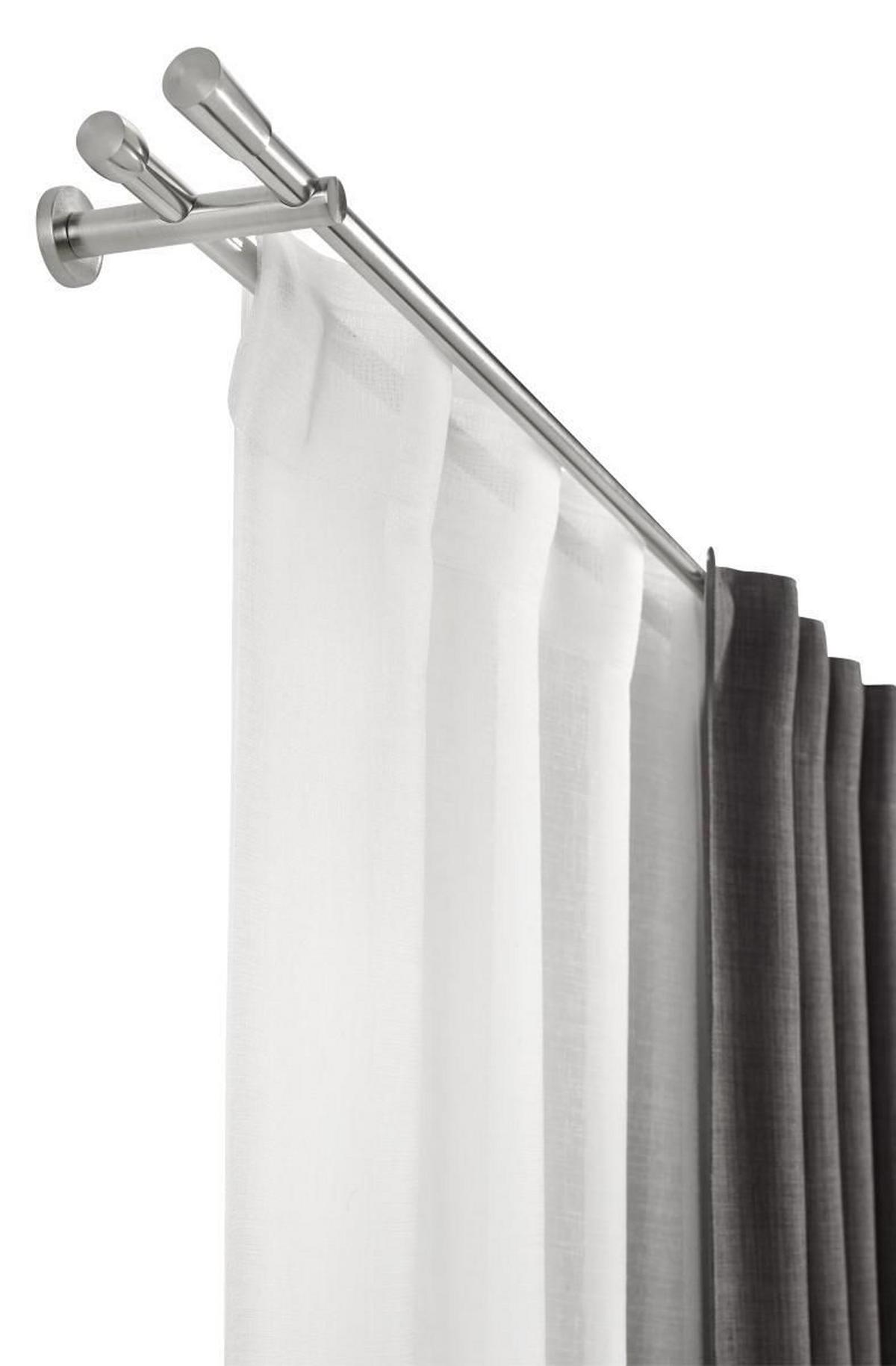 sada tyčí na závěsy MARIE-TOP, 240cm - barvy nerez oceli, kov (240cm) - Modern Living