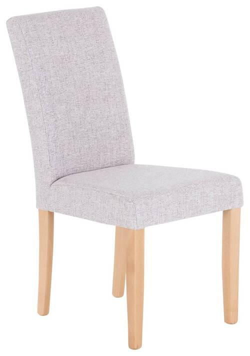 Esszimmerstuhl John Naturfarben Gepolstert - Beige/Naturfarben, KONVENTIONELL, Holzwerkstoff/Textil (43,5/94/59cm)