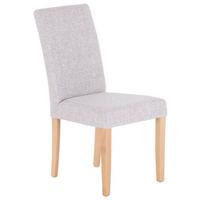 Esszimmerstuhl John Naturfarben Gepolstert - Beige/Naturfarben, KONVENTIONELL, Holzwerkstoff/Textil (43,5/94/59cm)