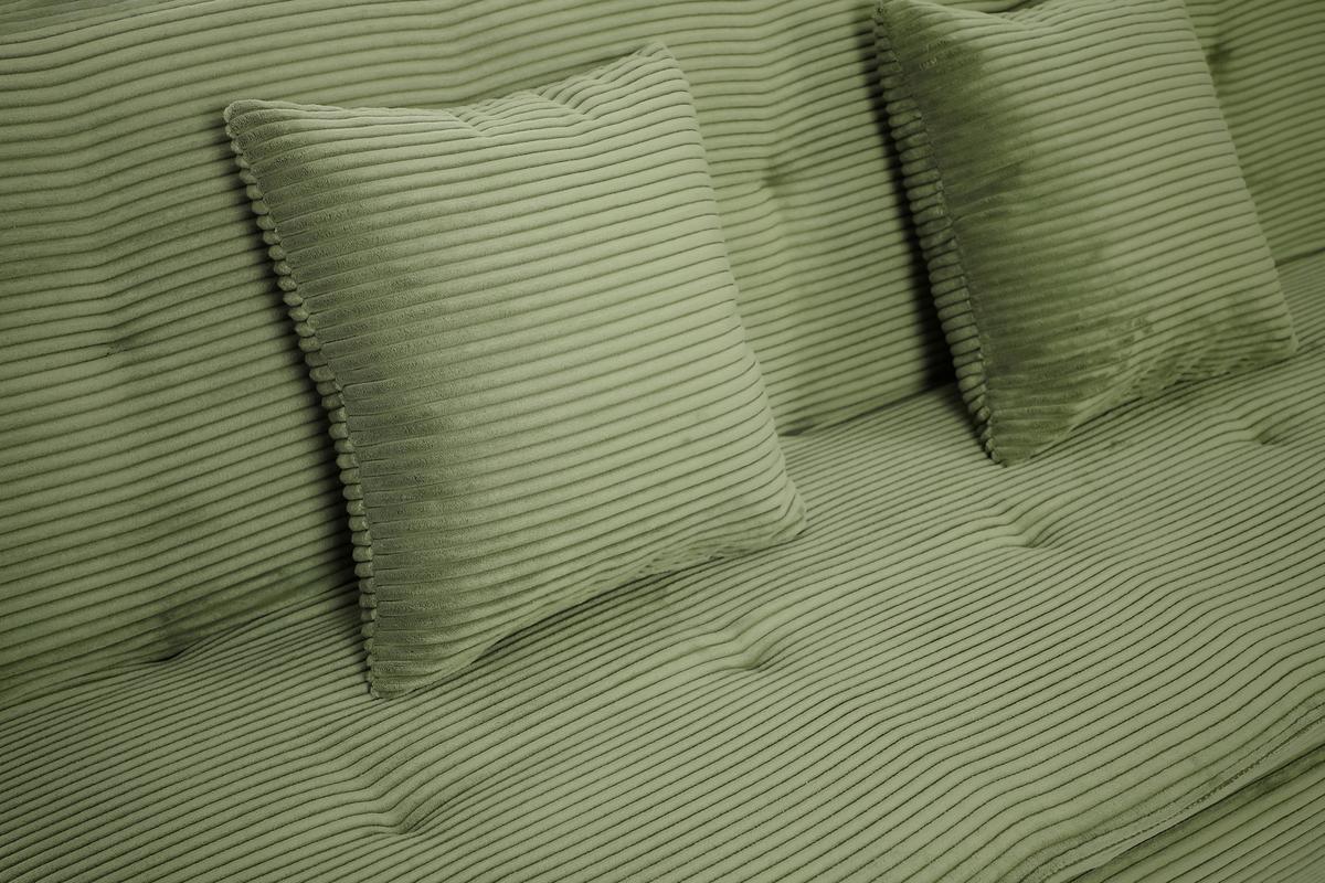 Schlafsofa Passau Grün B: 181 Cm - Schwarz/Naturfarben, Basics, Holz/Textil (181/77cm) - P & B