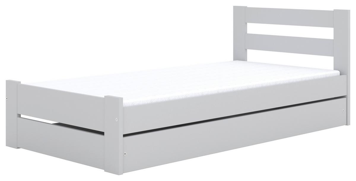 Kinder-/Juniorbett Emil Weiß B: 80cm - Birkefarben/Weiß, MODERN, Holz/Holzwerkstoff (80/180cm) - MID.YOU