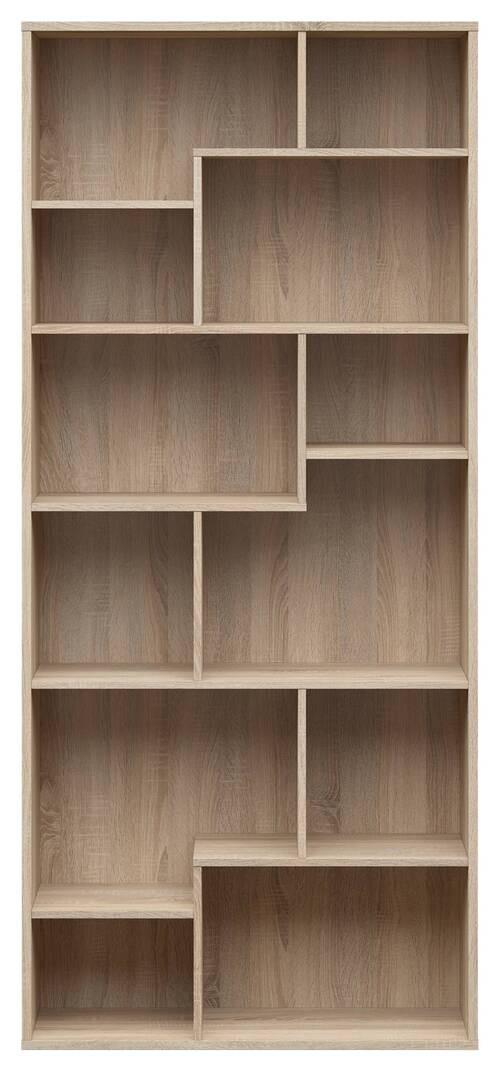 Regal Tetrix Bookshelf - Sonoma Eiche, Design, Holzwerkstoff (87,5/197,5/33,5cm)