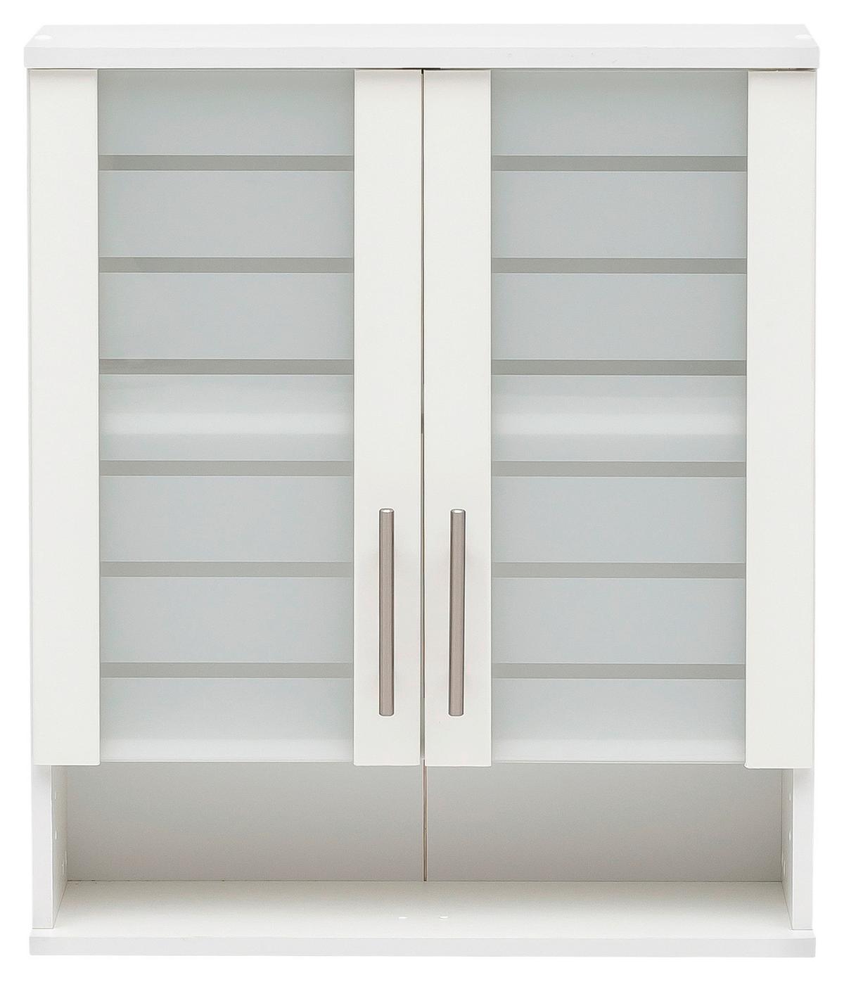 Hängeschrank Niko Weiß B: 59,8cm - Weiß, MODERN, Glas/Holzwerkstoff (59,8/70,8/20,5cm) - MID.YOU