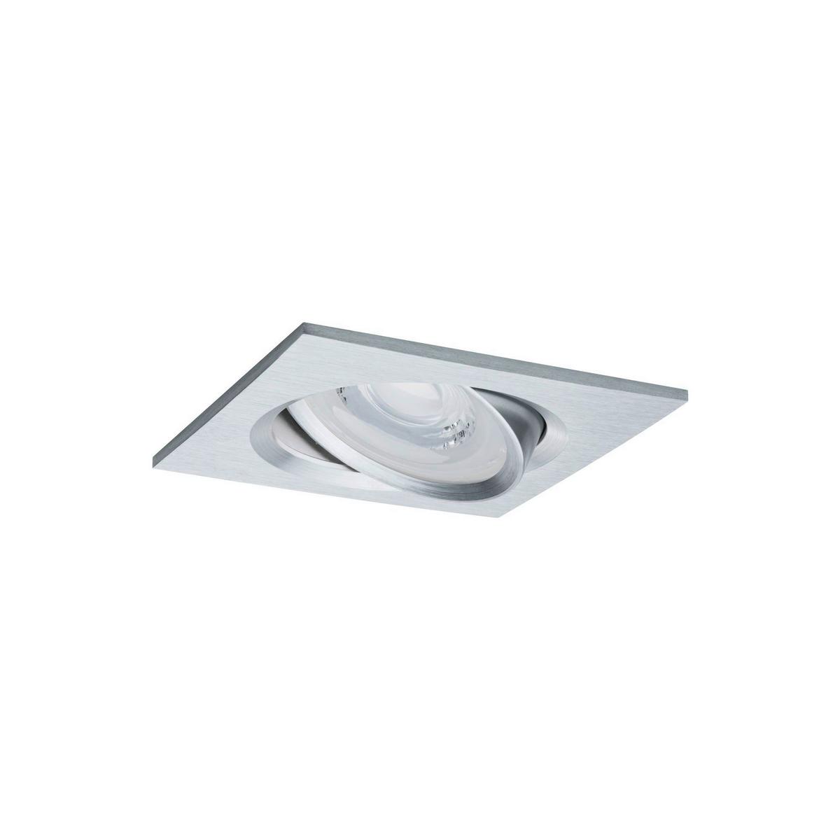 LED-Deckenleuchte 3er-Set L: 8,4 cm, Rechteckig - Alufarben, Basics, Metall (8,4/8,4cm) - Paulmann