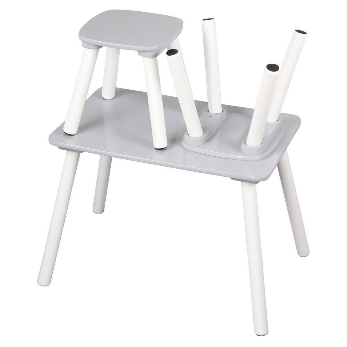 KINDERSITZGRUPPE Grau/Weiß B: 38cm - Hellgrau/Weiß, Basics, Holz/Holzwerkstoff (38/43.5/58cm) - Kesper