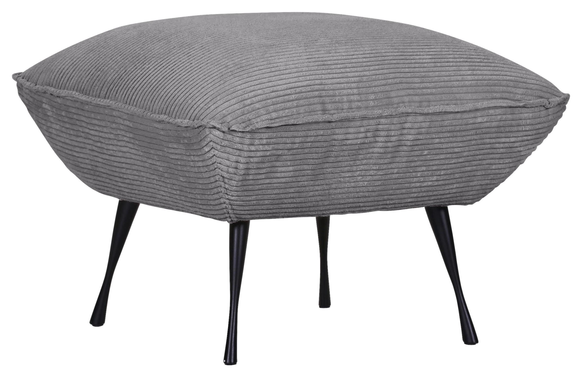 Hocker Lorris - Dunkelgrau/Schwarz, KONVENTIONELL, Textil (60/49/53cm) - MID.YOU