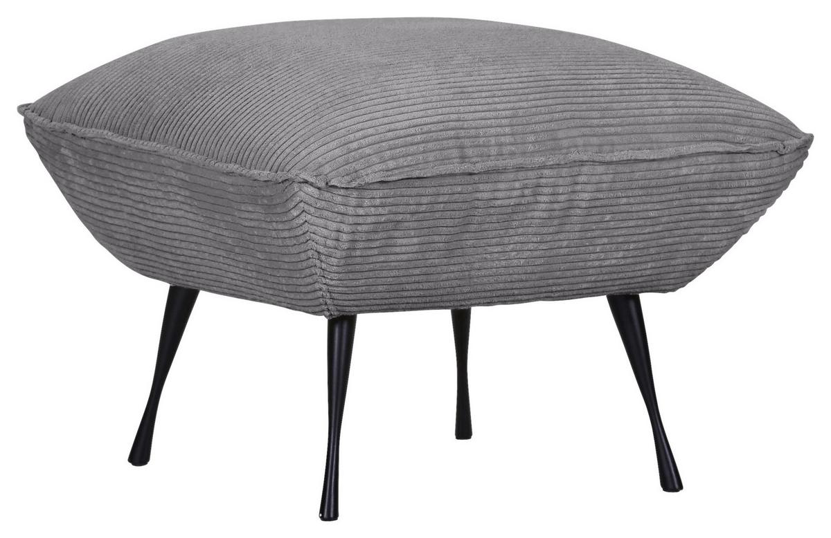 Hocker Lorris - Dunkelgrau/Schwarz, KONVENTIONELL, Textil (60/49/53cm) - MID.YOU