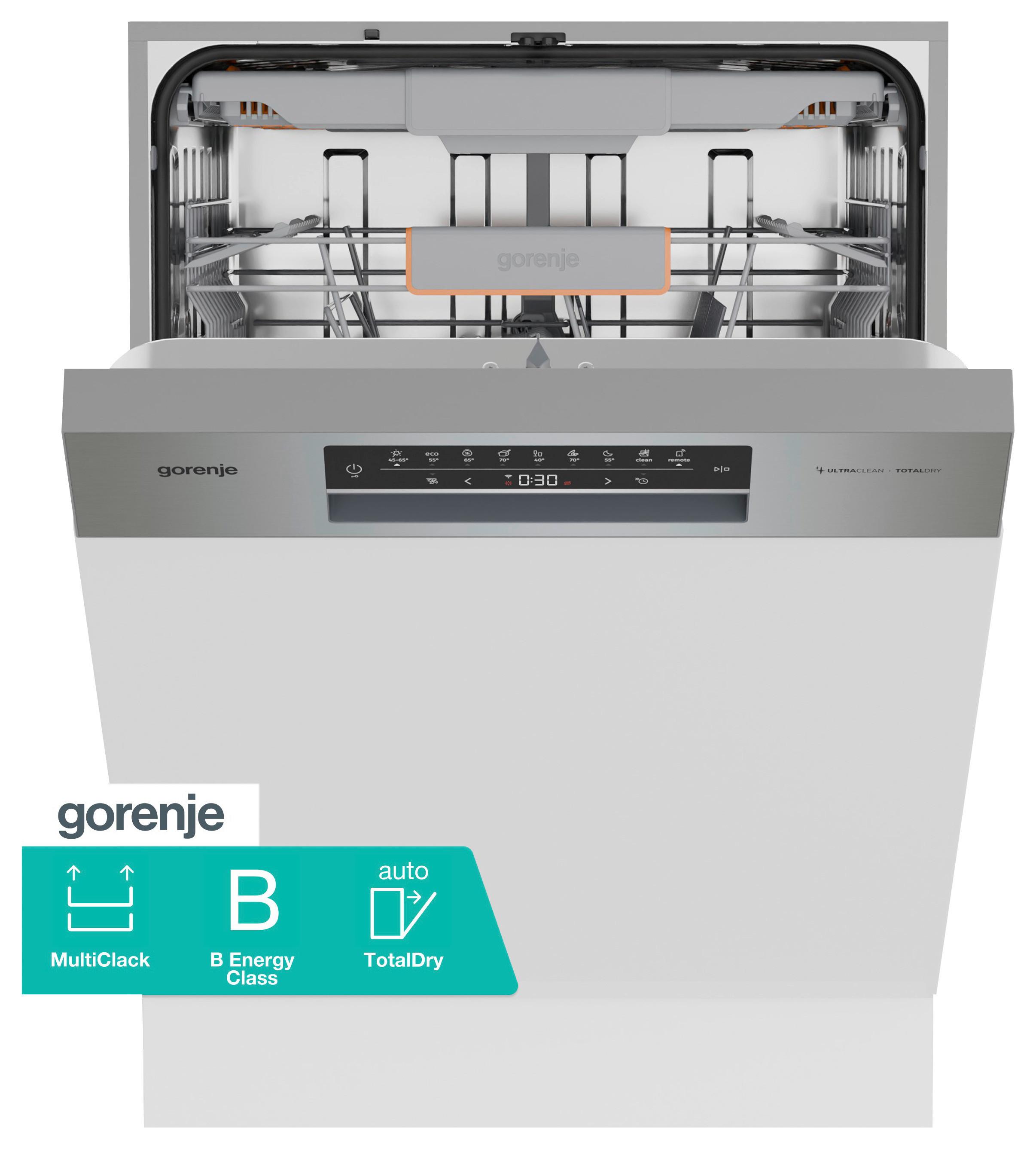 GESCHIRRSPÜLER Edelstahlfarben B: 59,8cm - Edelstahlfarben, Trend, Kunststoff/Metall (59,8/81,6/57,5cm) - Gorenje