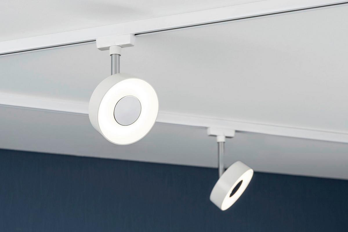 Schienensystem Urail Strahler 95272 Led-Spotkopf Schwenkbar - Chromfarben/Weiß, Basics, Kunststoff/Metall (9,8/14,7/5cm) - Paulmann