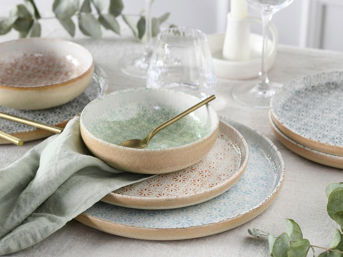 Tafelservice Emiliana Multicolor 12-Tlg - Multicolor, Basics, Keramik - Creatable