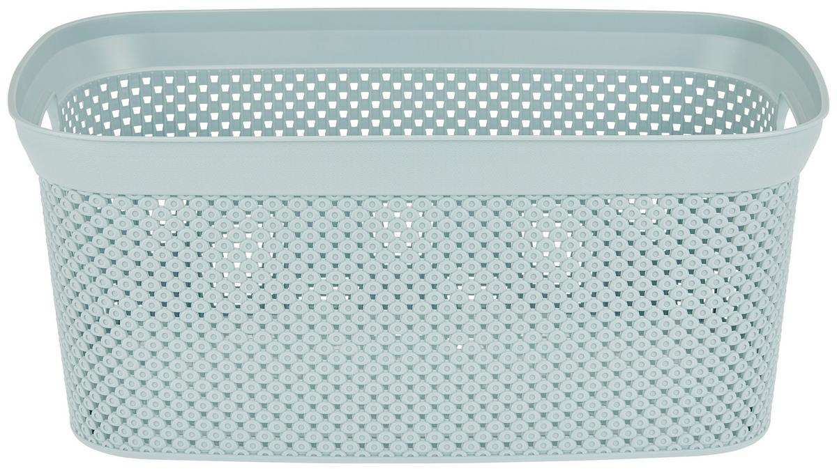 Wäschekorb Diamond Mintgrün, 54x33,5x23 cm - Grün, Basics, Kunststoff (54/33,5/23cm) - Luca Bessoni