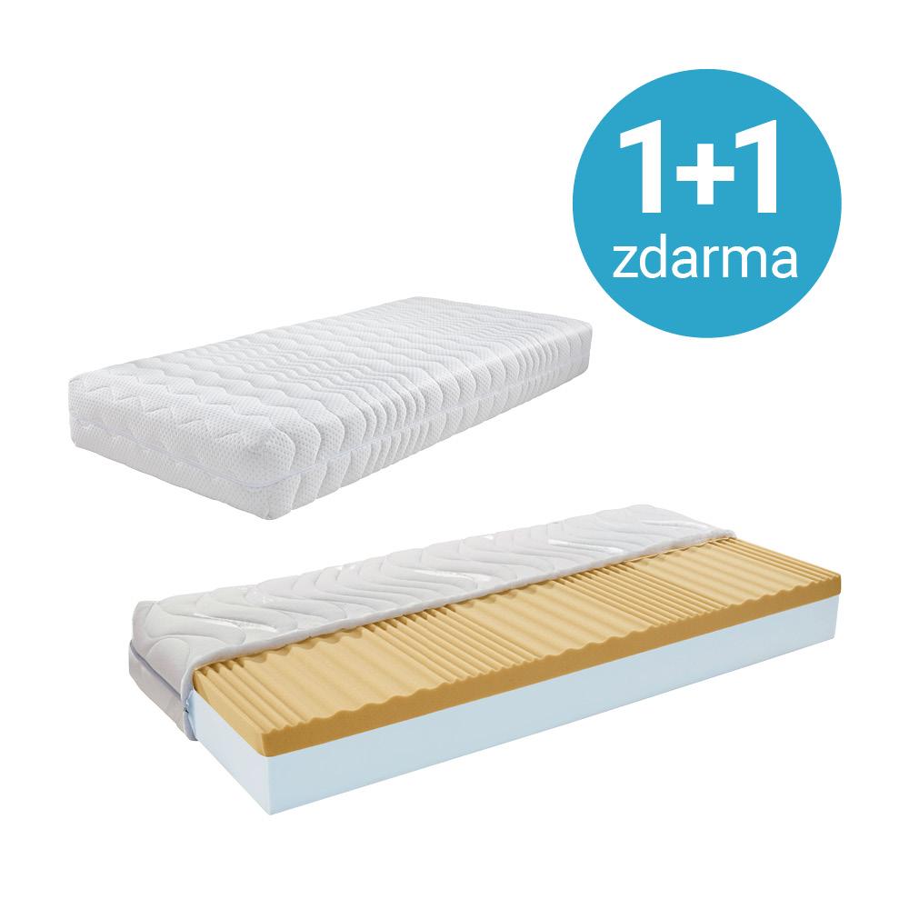 Matrace Arian Visco 90 1+1 Zdarma (1*kus=2 Produkty) - bílá, textil (90/200cm)