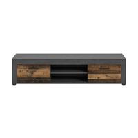 Lowboard Jam Anthrazit/Naturfarben B: 160cm - Anthrazit/Schwarz, Design, Holzwerkstoff (160/37/40cm) - MID.YOU