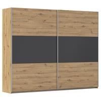 Tolóajtós Szekrény Foster 261/210 Cm - Artisan tölgy/szürke, Konventionell, faalapú anyag (261/210/59cm)