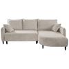 Ecksofa Sycylia Creme/Schwarz, 244 cm - Creme/Schwarz, Design, Textil (244/165cm) - MID.YOU