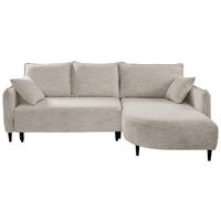 Ecksofa Sycylia Creme/Schwarz, 244 cm - Creme/Schwarz, Design, Textil (244/165cm) - MID.YOU