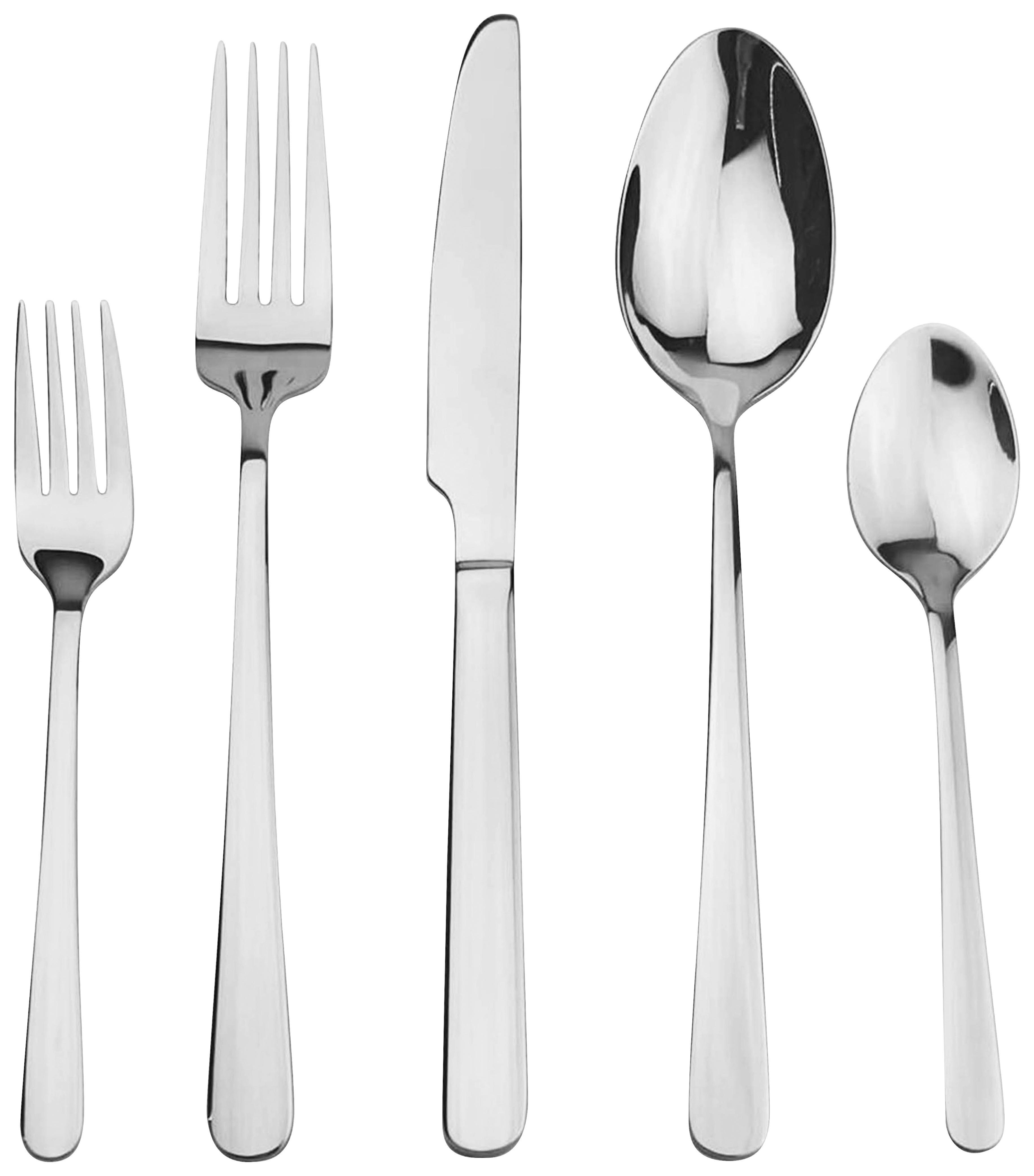Evőeszközkészlet Cloe 60 Részes - nemesacélszínű, Modern, fém - Ondega
