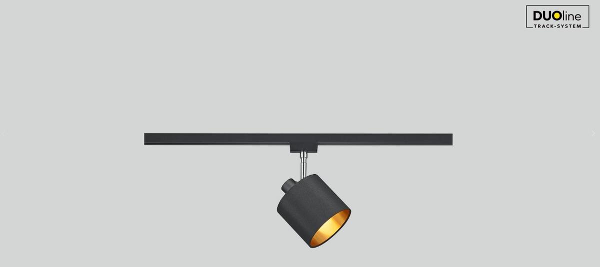 Schienensystem Duoline Strahler 78330179 Tommy - Goldfarben/Schwarz, Basics, Textil (16/22/12cm) - Trio Leuchten