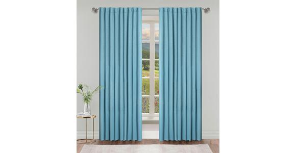 Verdunkelungsvorhang Vera - Blau, ROMANTIK / LANDHAUS, Textil (140/245cm) - James Wood