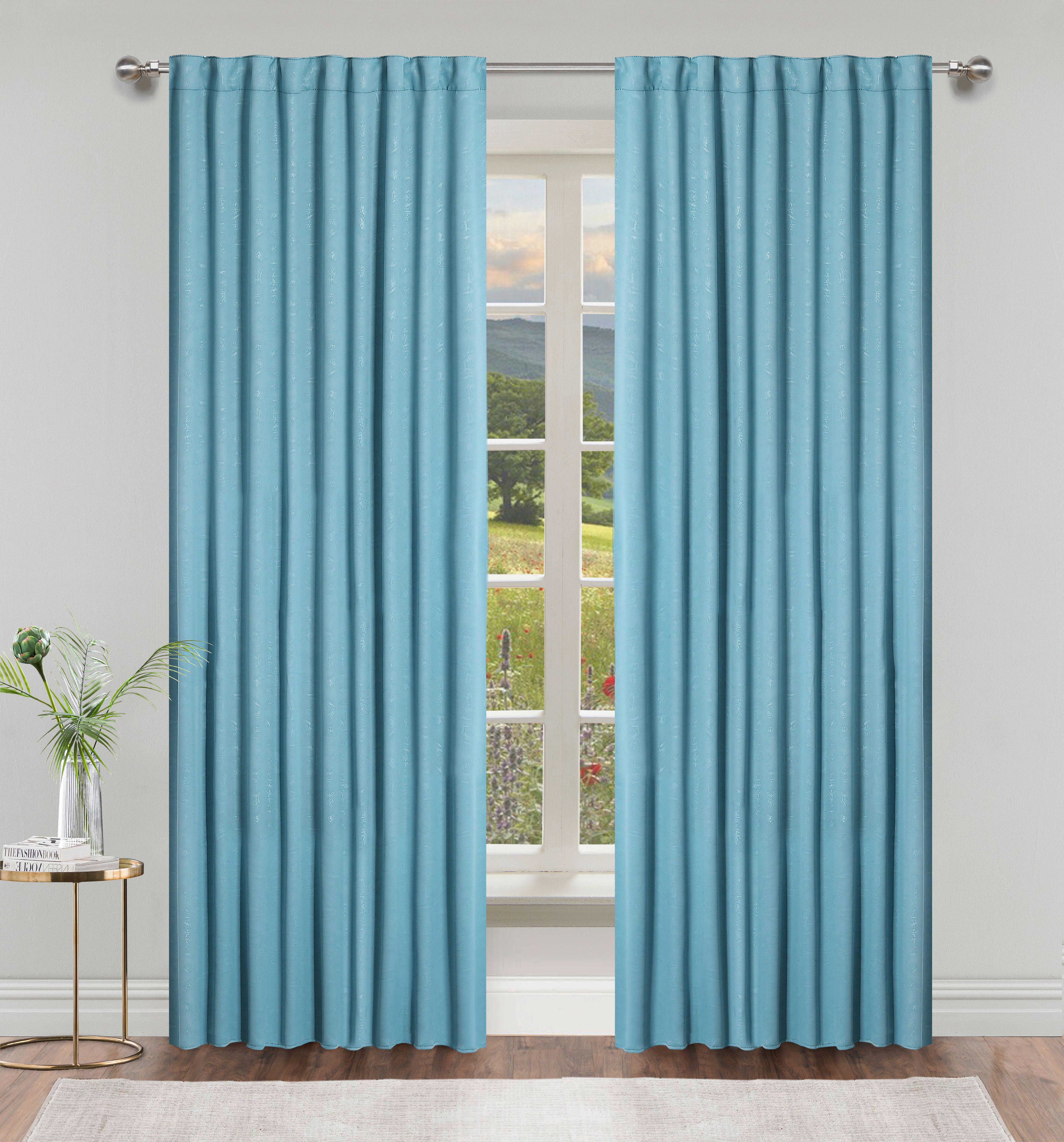 Verdunkelungsvorhang Vera - Blau, ROMANTIK / LANDHAUS, Textil (140/245cm) - James Wood