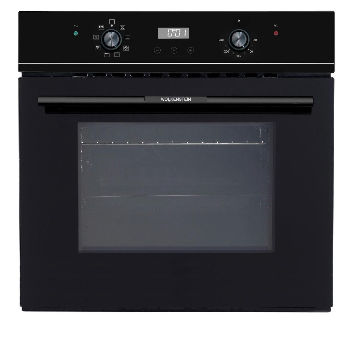 Backofen Wmo 90 Schwarz B: 59,5 Cm - Schwarz, KONVENTIONELL, Glas/Metall (59,5/59,5/55cm) - Wolkenstein