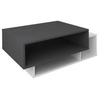 Konferenční stolek Runila 80x50 cm, bílá/antracit - bílá/antracitová, Moderní, kompozitní dřevo (88/50/35cm) - MID.YOU
