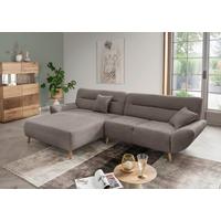 Ecksofa Drago, Taupe S: 166x290 cm - Taupe/Wildeiche, KONVENTIONELL, Textil (166/290cm) - MID.YOU