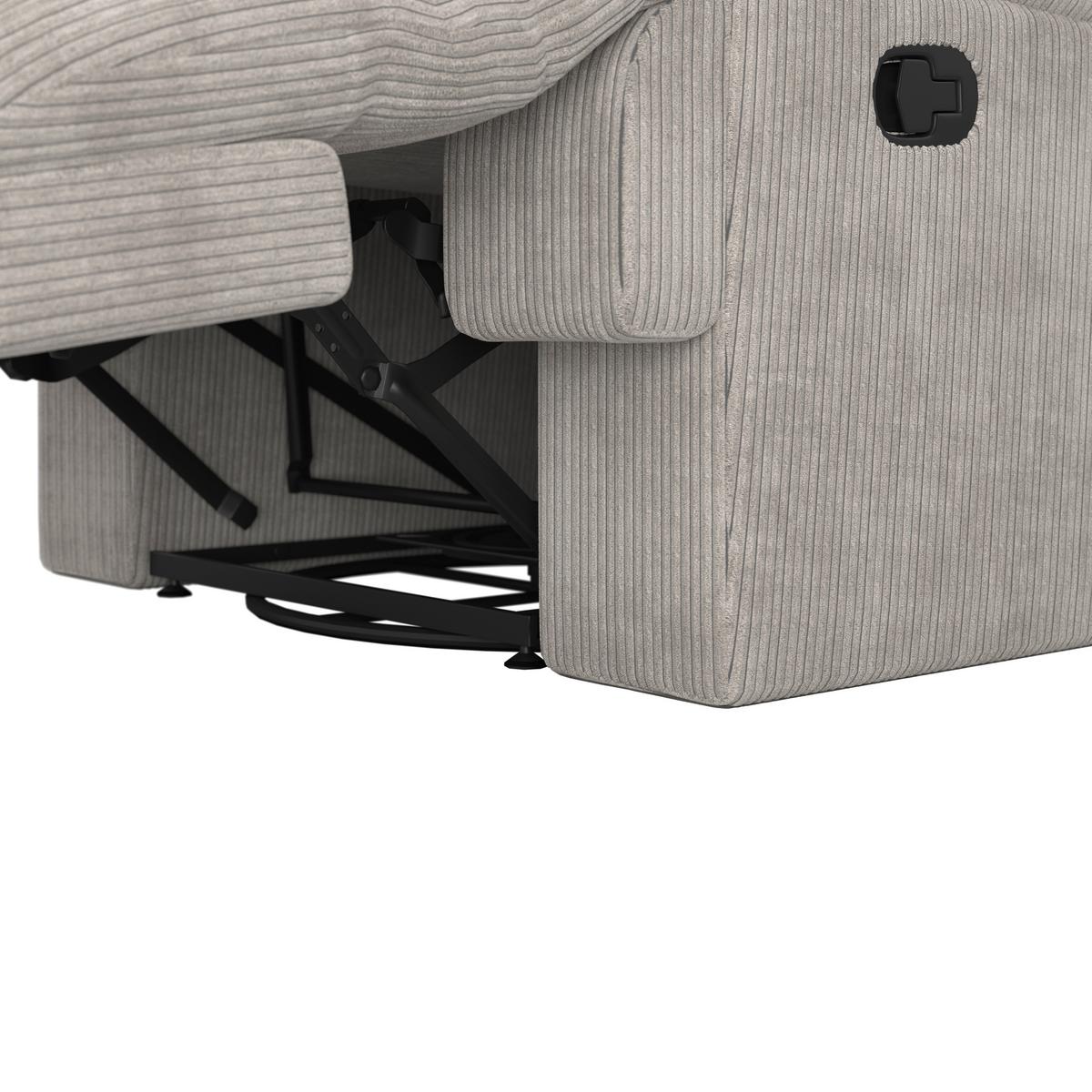 Relaxačné kreslo NATALIE, sivá - čierna/sivá, Modern, kov/drevo (98/94/106cm) - Bessagi Home