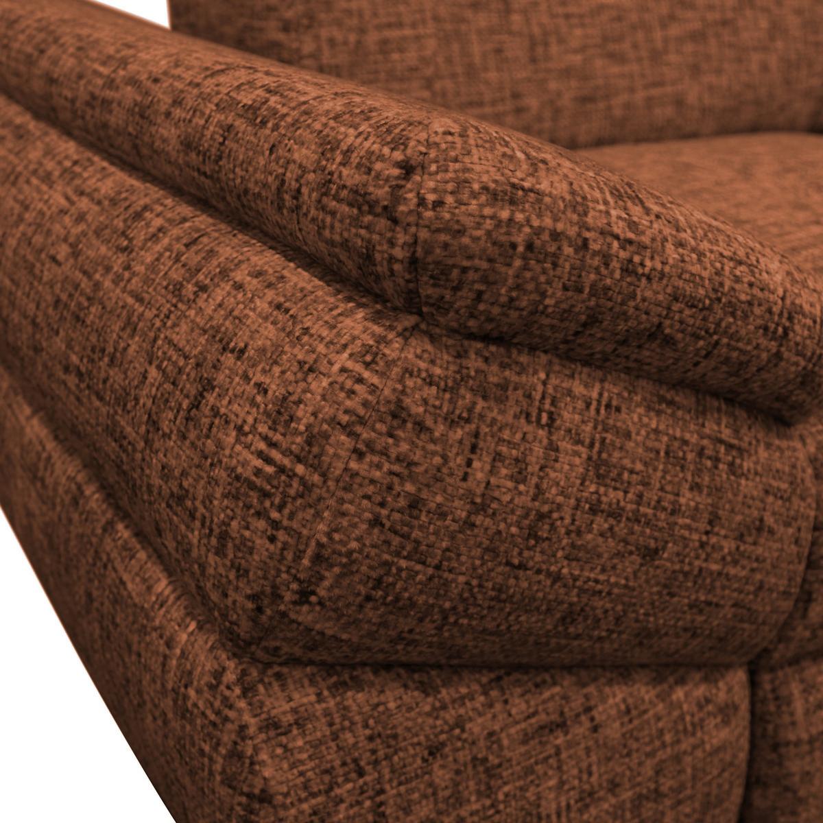 Ecksofa Imo Rostfarben 274x201 Cm - Rostfarben/Schwarz, Design, Textil (274/201cm) - MID.YOU