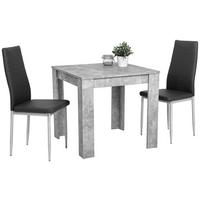 JÍDELNÍ SET DUO G - šedá, Moderní, kov/kompozitní dřevo (80/74/80cm) - Based