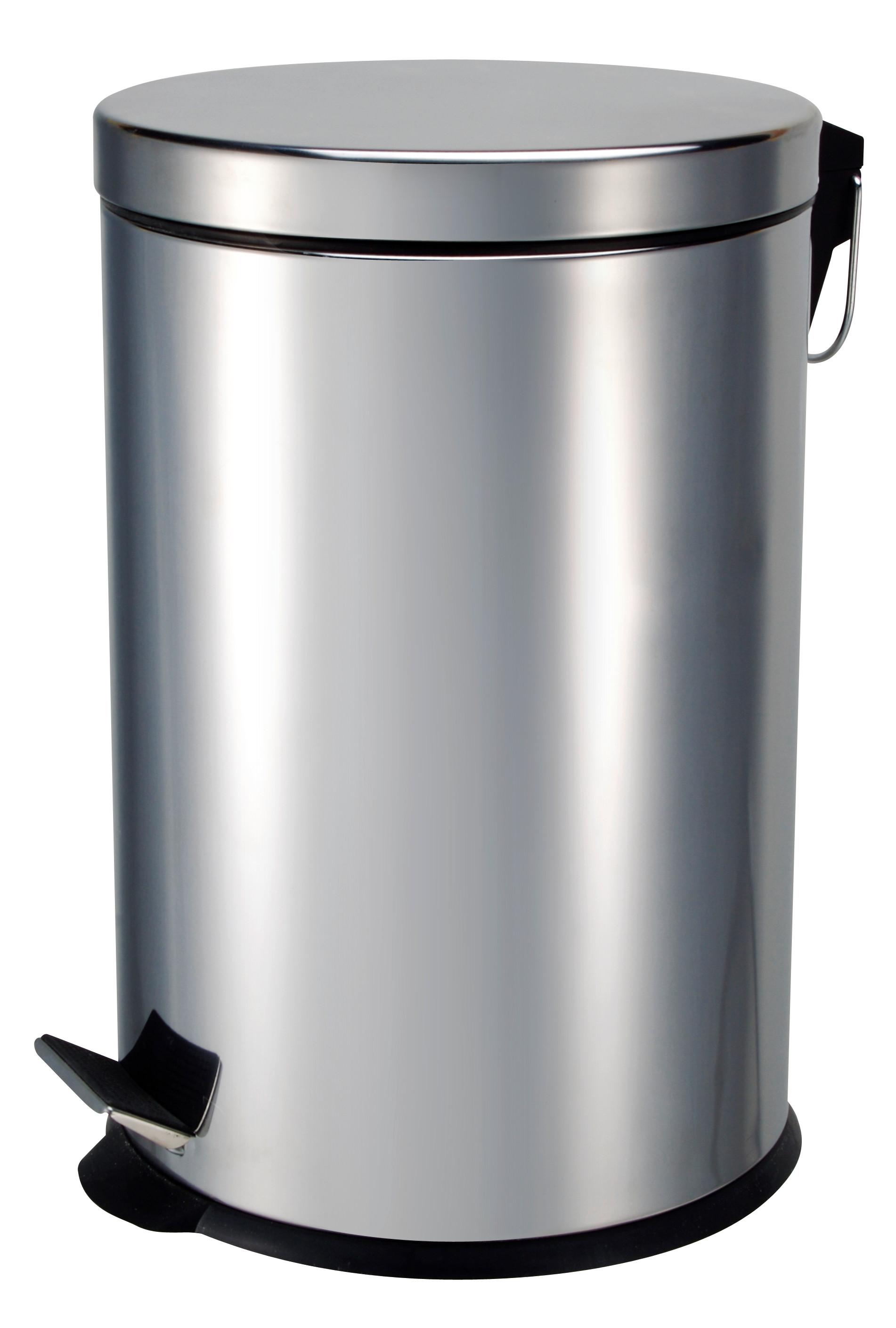 Nášľapný odpadkový kôš KAREN -BASED- - čierna/farba ušľachtilej ocele, Konventionell, kov/plast (17/23,5cm) - Based