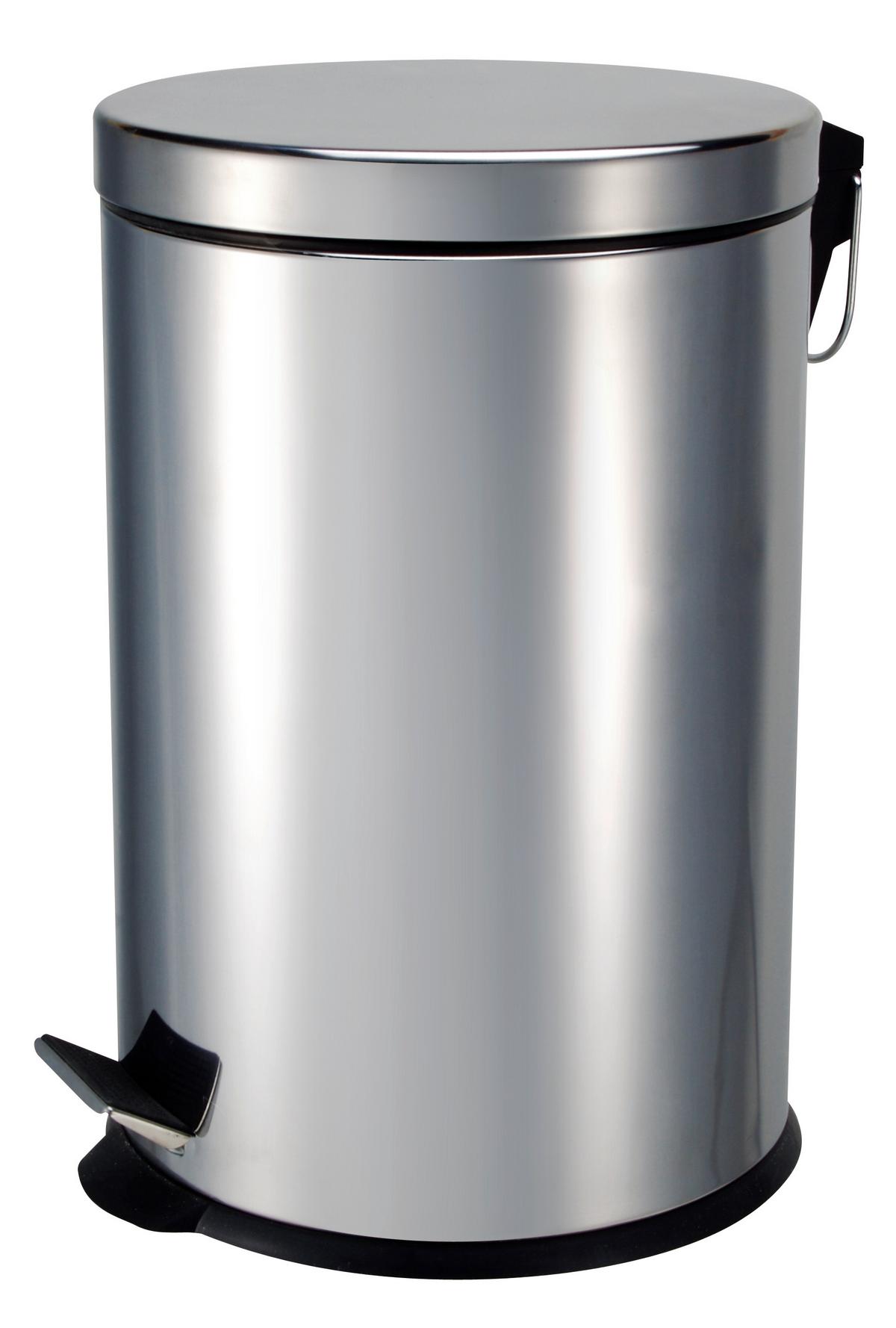 Nášľapný odpadkový kôš KAREN -BASED- - čierna/farba ušľachtilej ocele, Konventionell, kov/plast (17/23,5cm) - Based