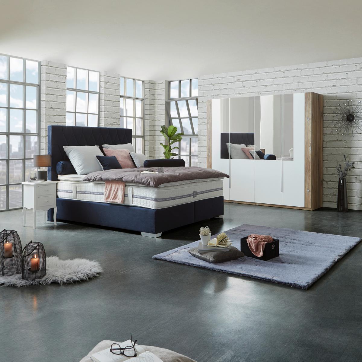 Skříň s otočnymi dveřmi COMPLETE-BP- - bílá/barvy dubu, Konvenční, kompozitní dřevo/plast (228/215/60cm)