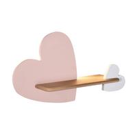 KINDERWANDLEUCHTE HEART - Pink/Weiß, Basics, Holz/Holzwerkstoff (43/12/26cm)