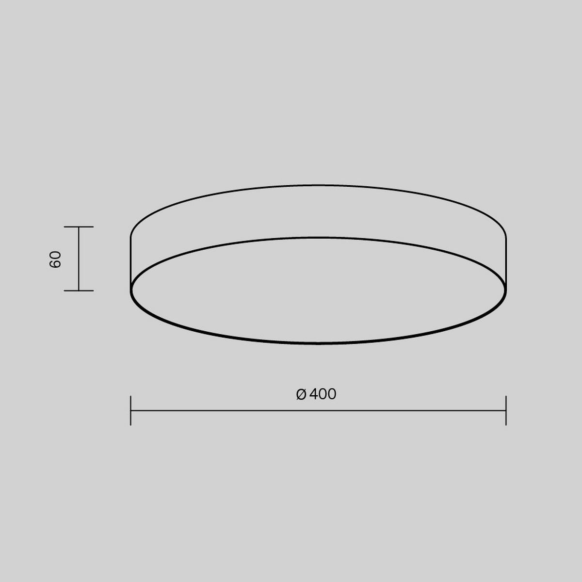 Deckenleuchte Zon - Schwarz, MODERN, Metall (40/6cm) - MAYTONI