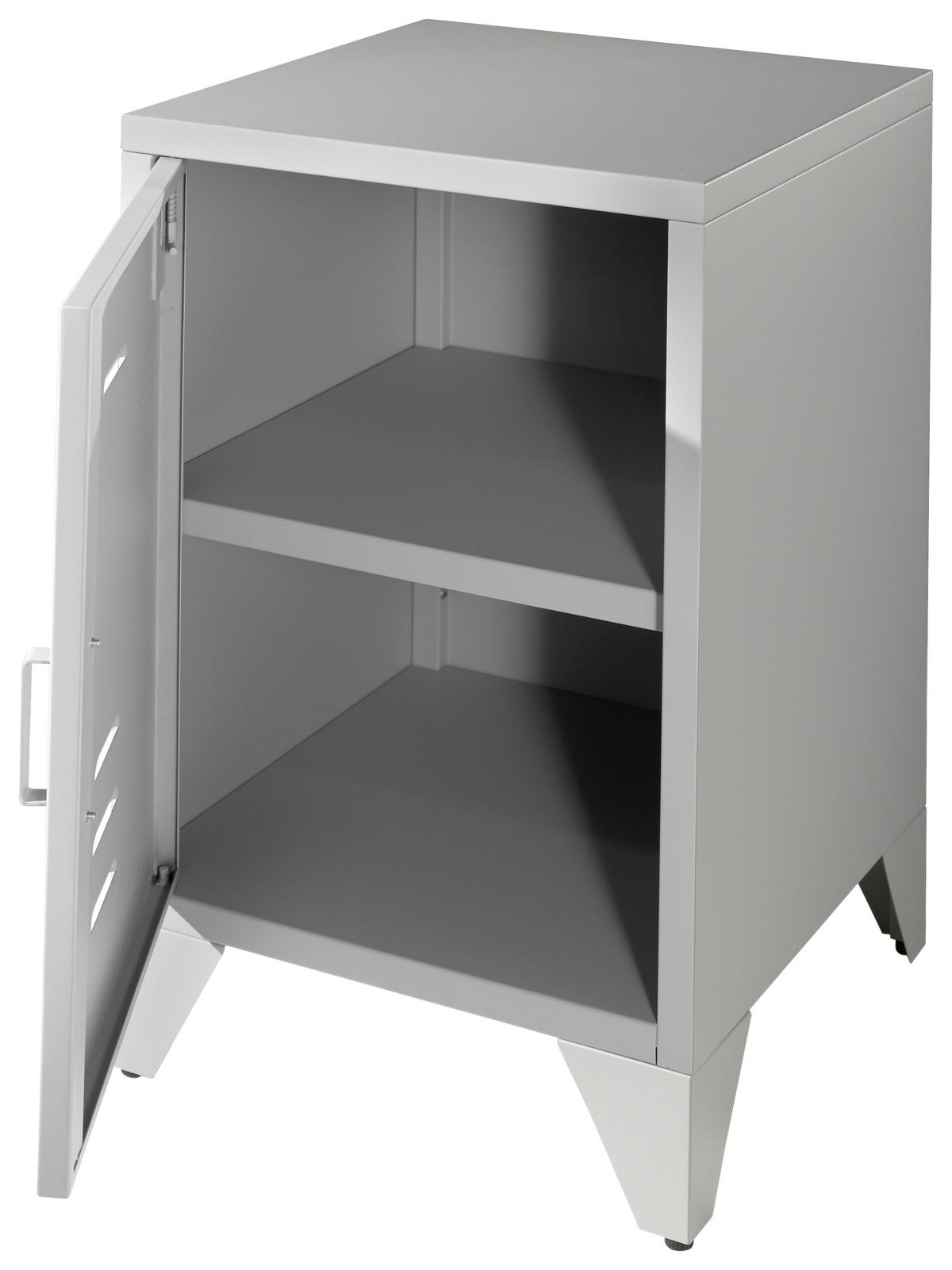 Nachtkästchen Bronxx Grau B: 40 Cm - Grau, MODERN, Metall (40/60/40cm) - MID.YOU