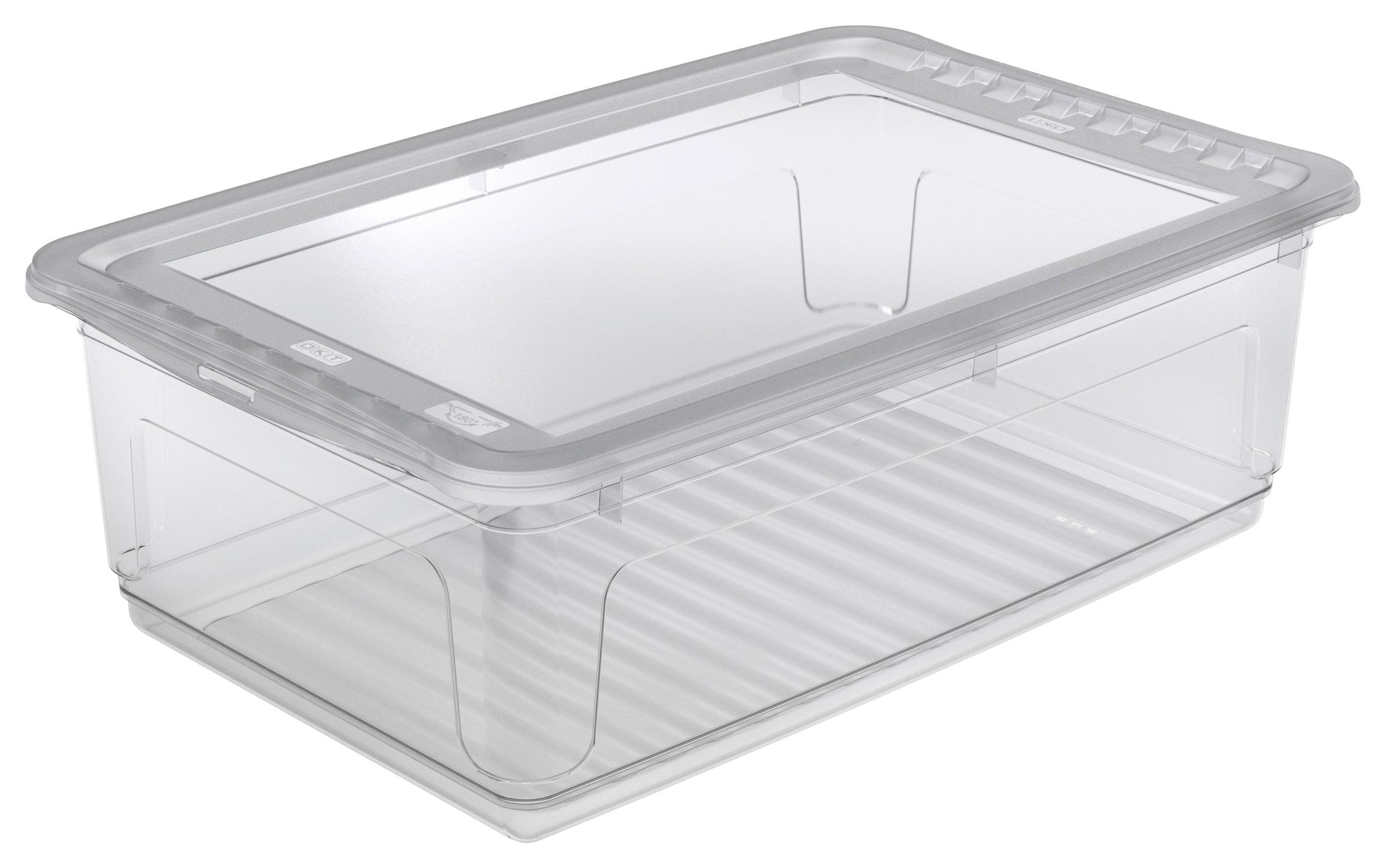 Aufbewahrungsbox Bea mit Deckel Kunststoff 59x39x18 cm - Transparent, KONVENTIONELL, Kunststoff (59/39/18cm) - Homezone