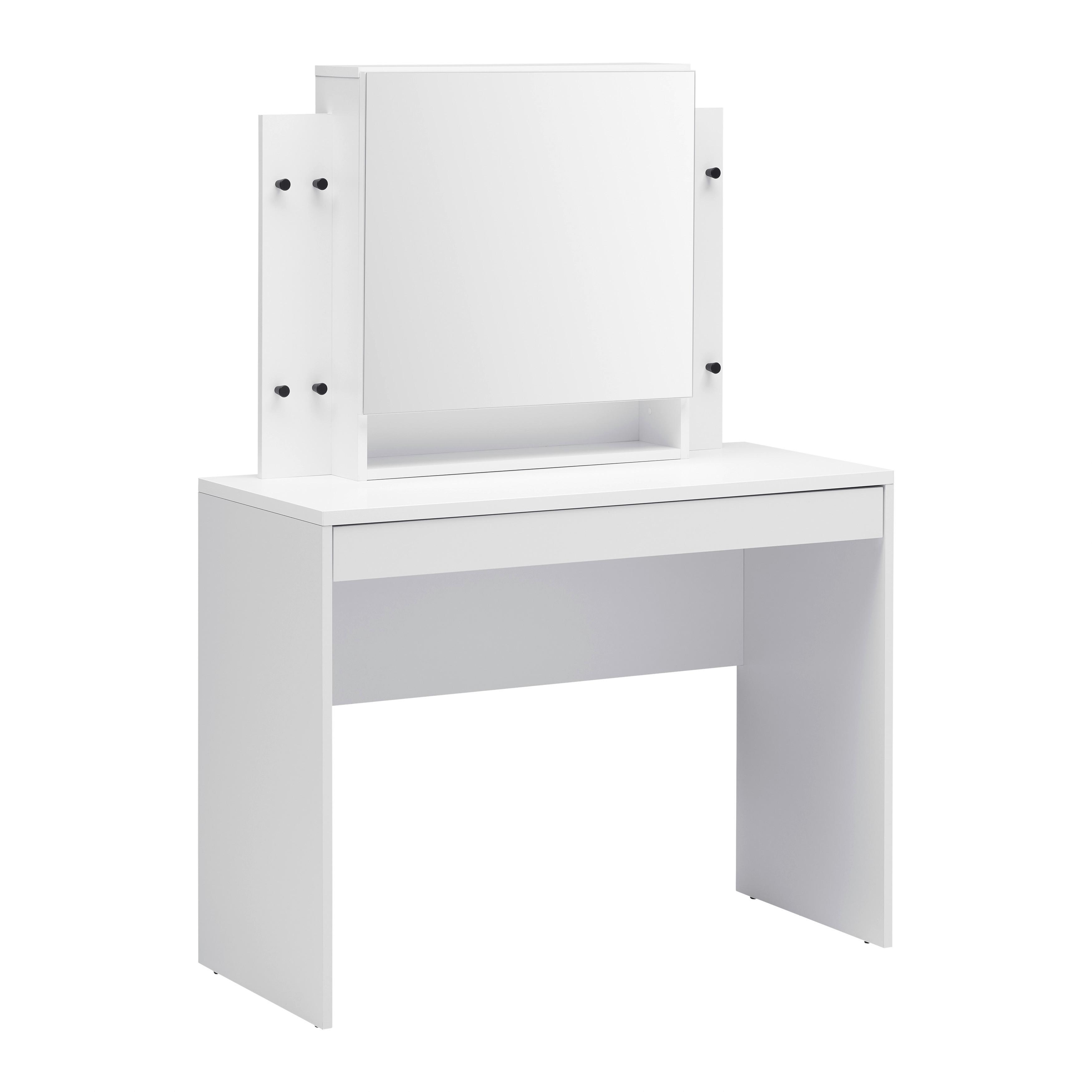 TOALETNÍ STOLEK EVA II -EXKLUSIV- - Moderní, kompozitní dřevo/sklo (100/140/45cm) - Mömax