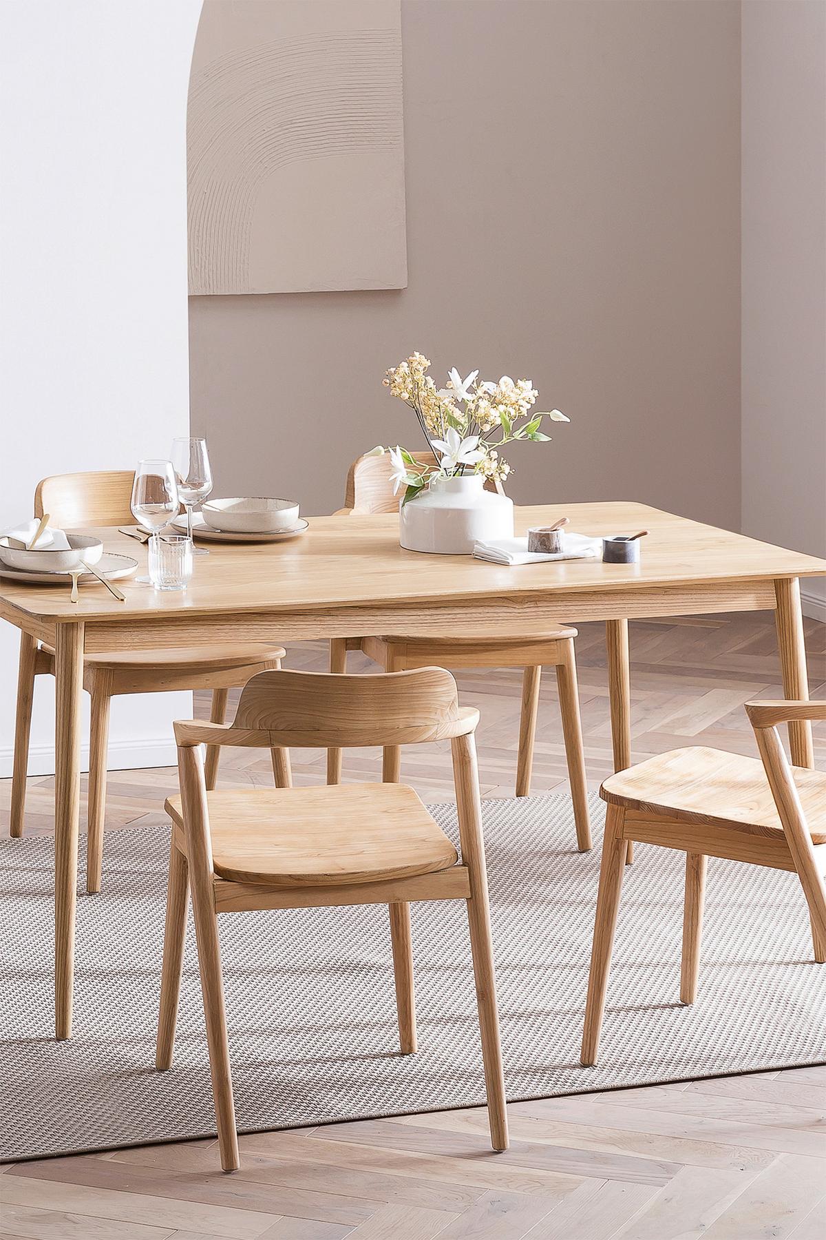 Stuhl Scandi Holz Naturfarben, B: 60 Cm - Naturfarben, ROMANTIK / LANDHAUS, Holz (60/78/50cm)