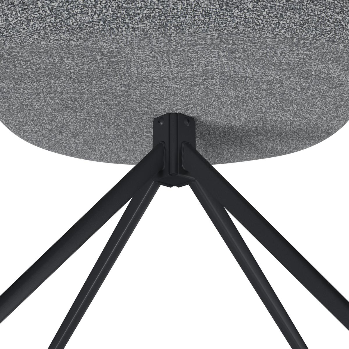 STOLIČKA S PODRÚČKAMI KARO - čierna/sivá, Modern, kov/textil (58/88/65cm) - Bessagi Home