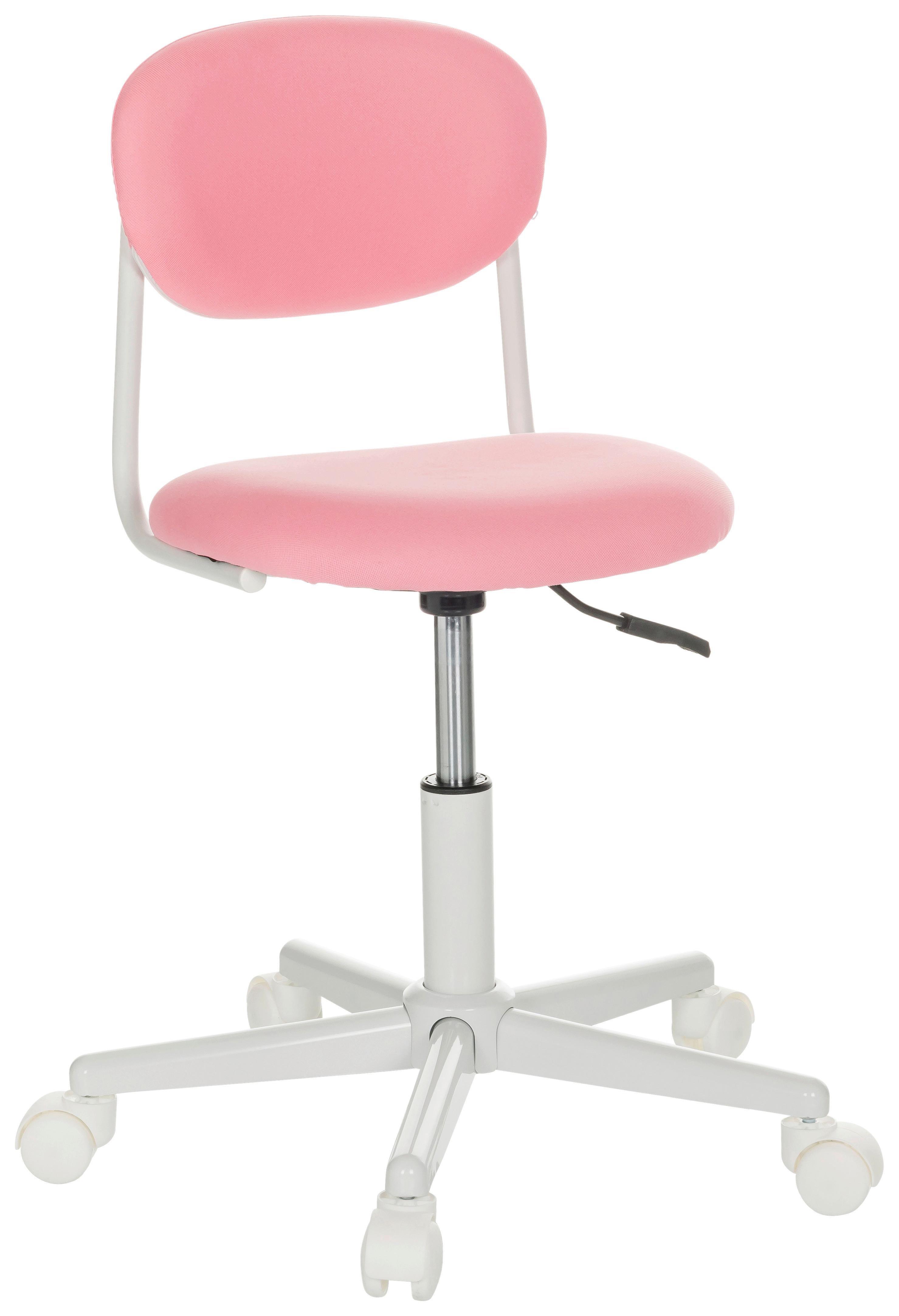 Jugenddrehstuhl Kiddy Base I - Pink/Weiß, Basics, Kunststoff/Textil (60/72-83/60cm) - MID.YOU
